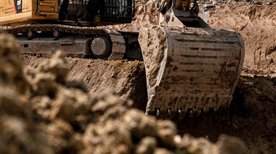 Erdbauarbeiten mit Bagger